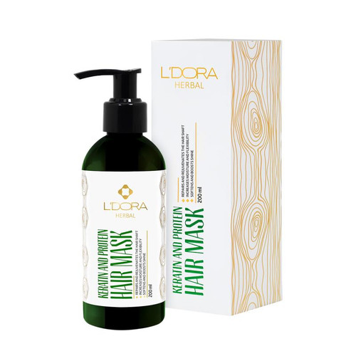 ماسک گیاهی پروتئینه و کراتینه موی سر لدورا هربال 200 میلی لیتر