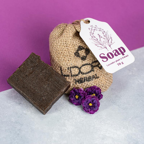 صابون گیاهی حاوی عصاره و گیاه اسطوخودوس لدورا هربال 70 گرمی