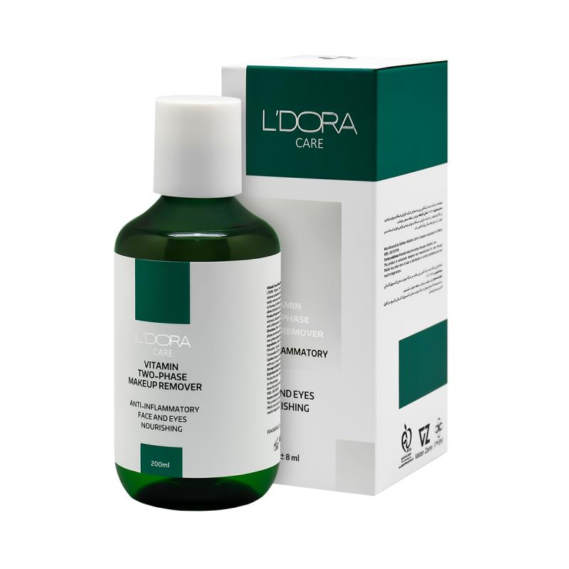 محلول آرایش پاککن دوفاز ویتامینه لدورا 200 میلی لیتر
